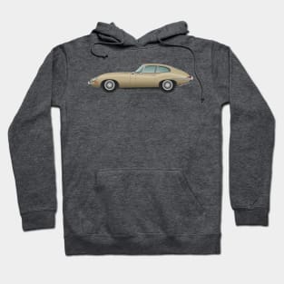 Jaguar E Type Fixed Head Coupe Golden Sand Hoodie